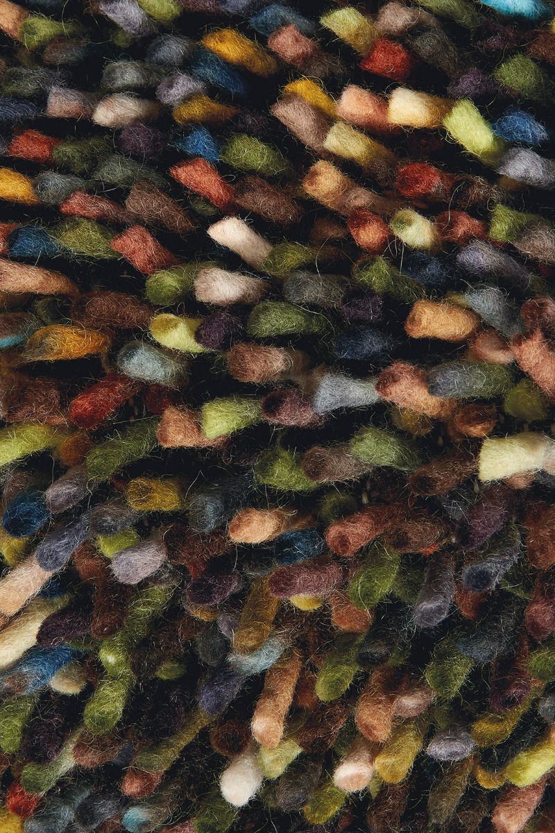 Dots olijfgroen mix tapijt | Maat: 140 × 200 cm