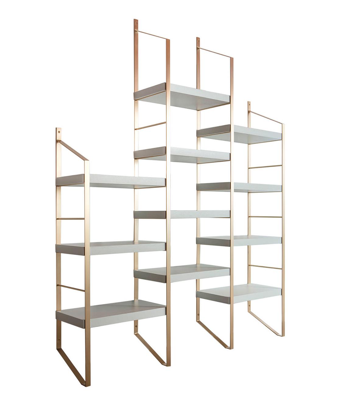 Gelaagde houten boekenkast