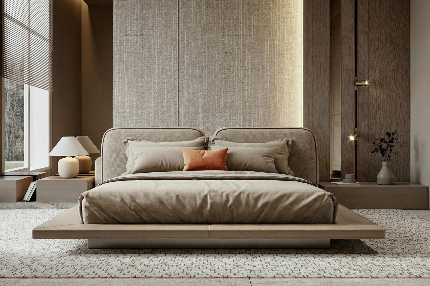 Aura laag bed met hoofdeinde
