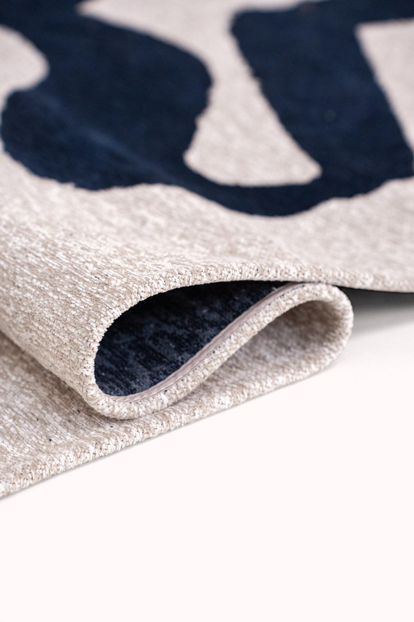 Sea Ink rond vloerkleed | Maat: Ø 140 cm