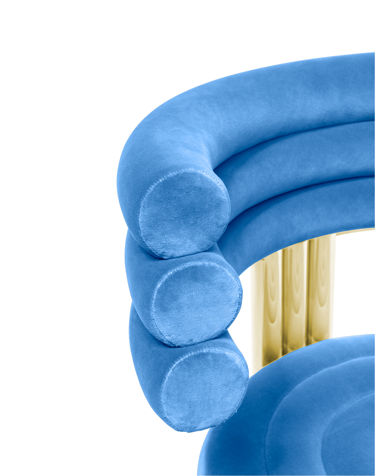 Kerr blauwe eetstoel