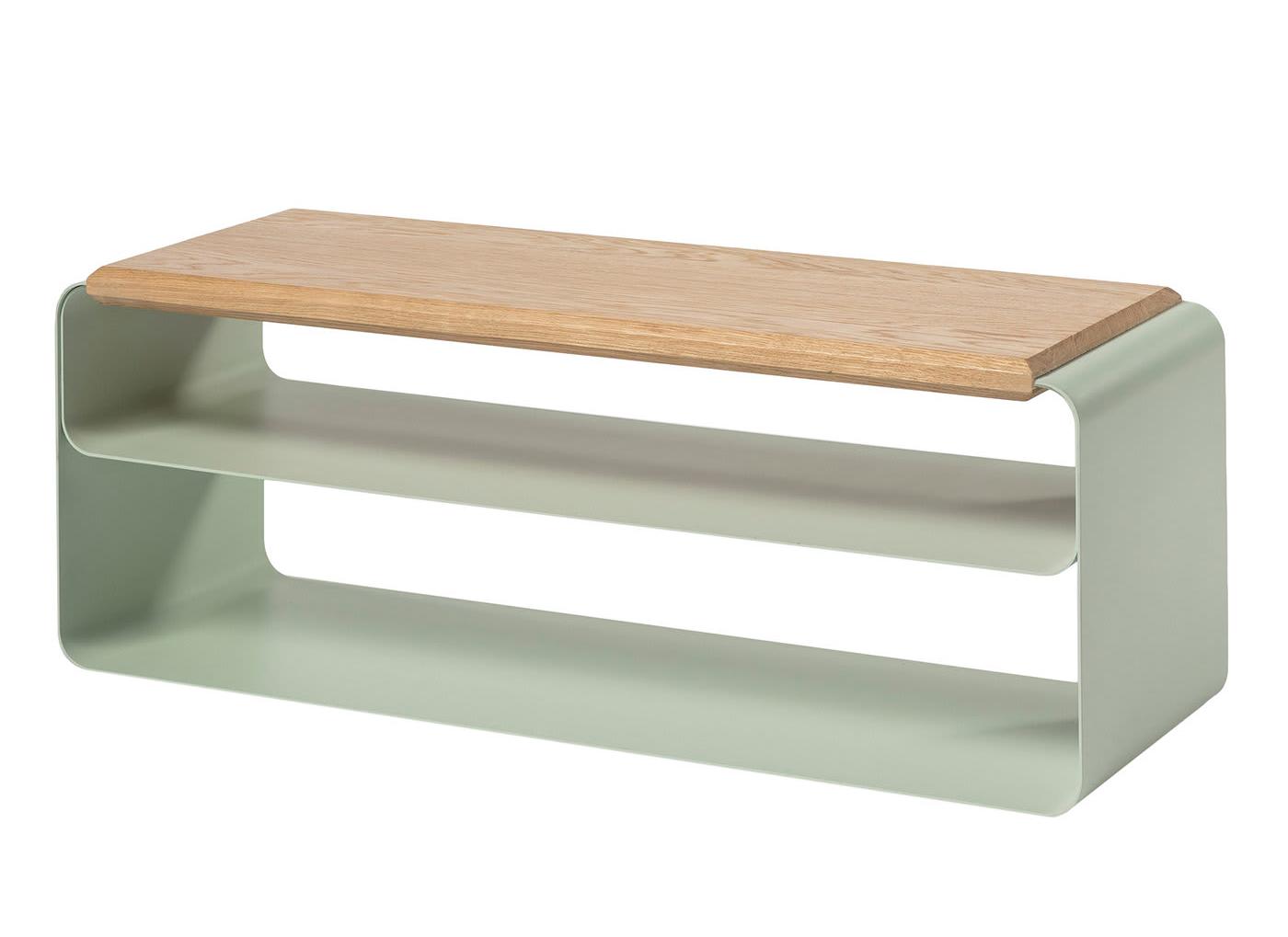 Eigentijdse hout en metaal bank (var. 1)