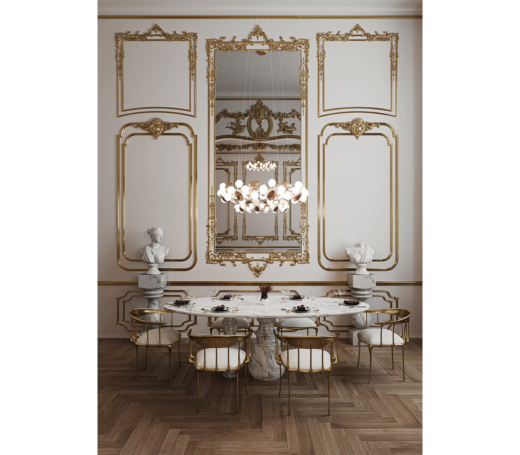 Obsidian ovale Estremoz eettafel