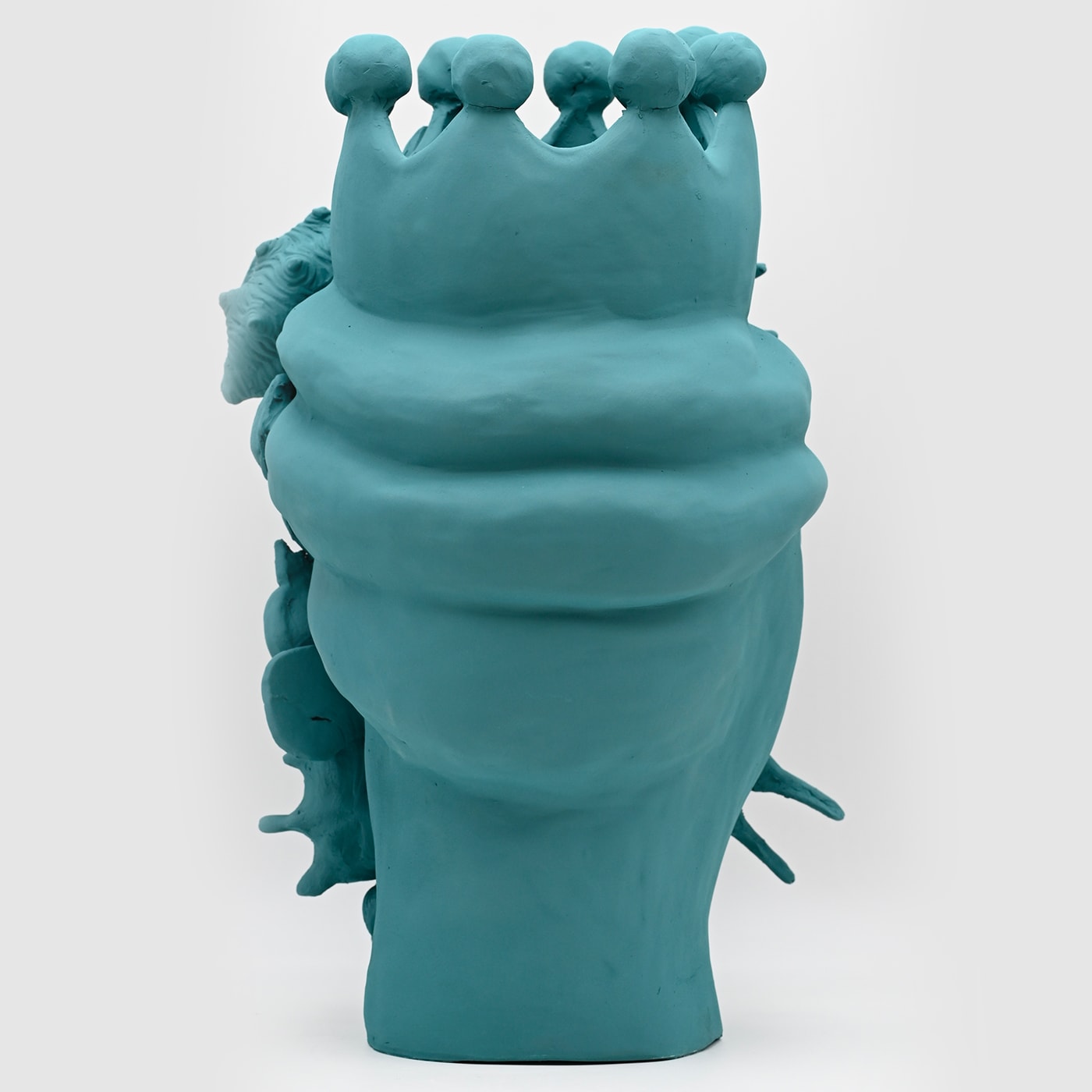 Moor's Head teal handgemaakte sculptuur