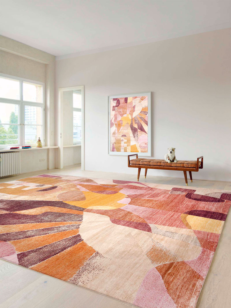 Red Sunset luxe vloerkleed