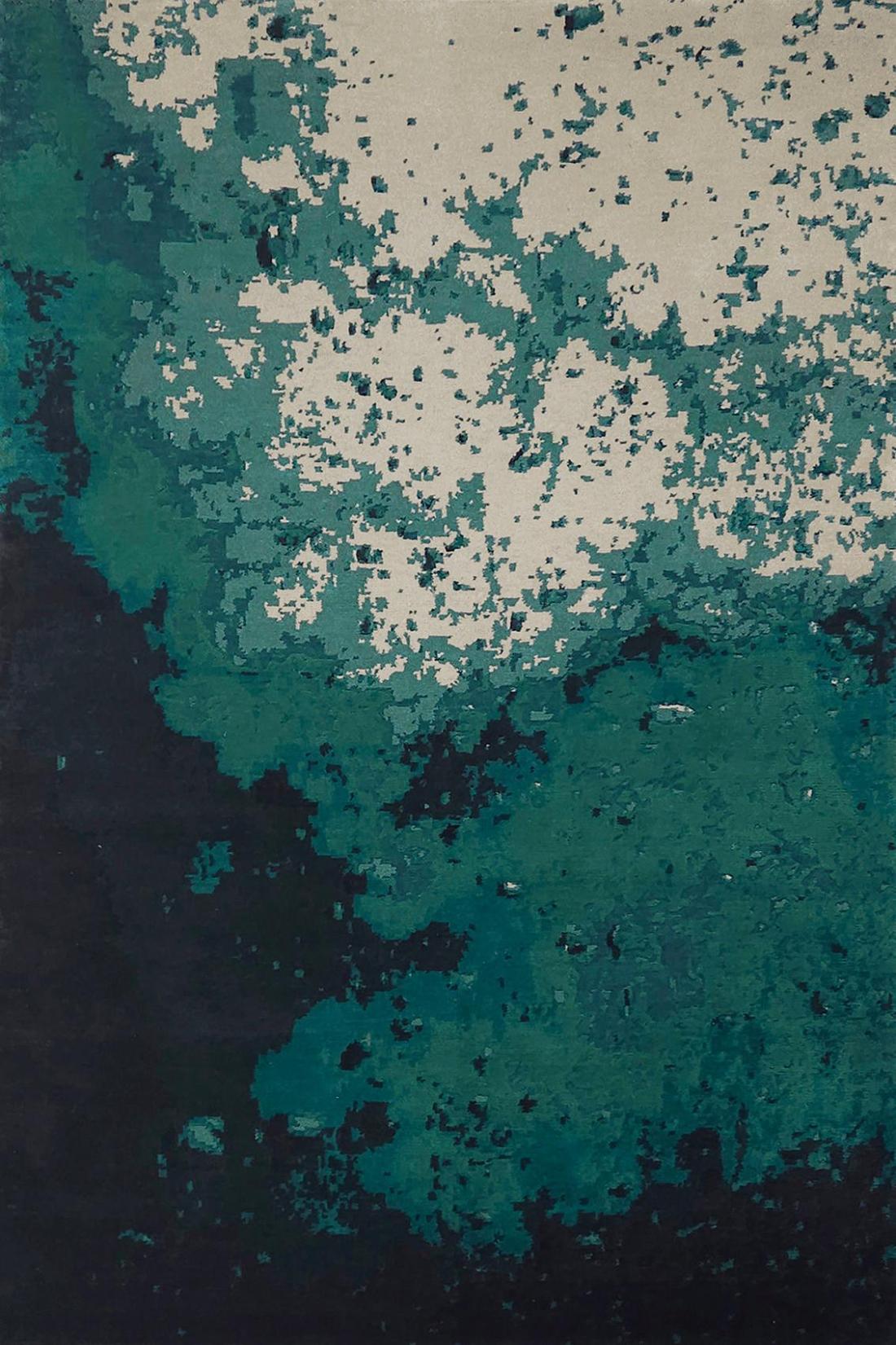 Dip Deep Turquoise tapijt | Maat: 170 × 240 cm