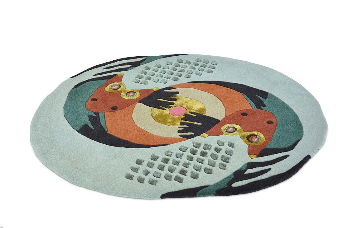 Zodiac vissen cirkel rond tapijt | Maat: Ø 100 cm