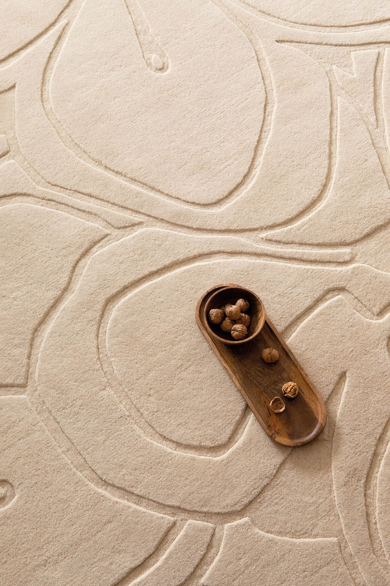 Romantic magnolia crème tapijt | Maat: 200 × 280 cm