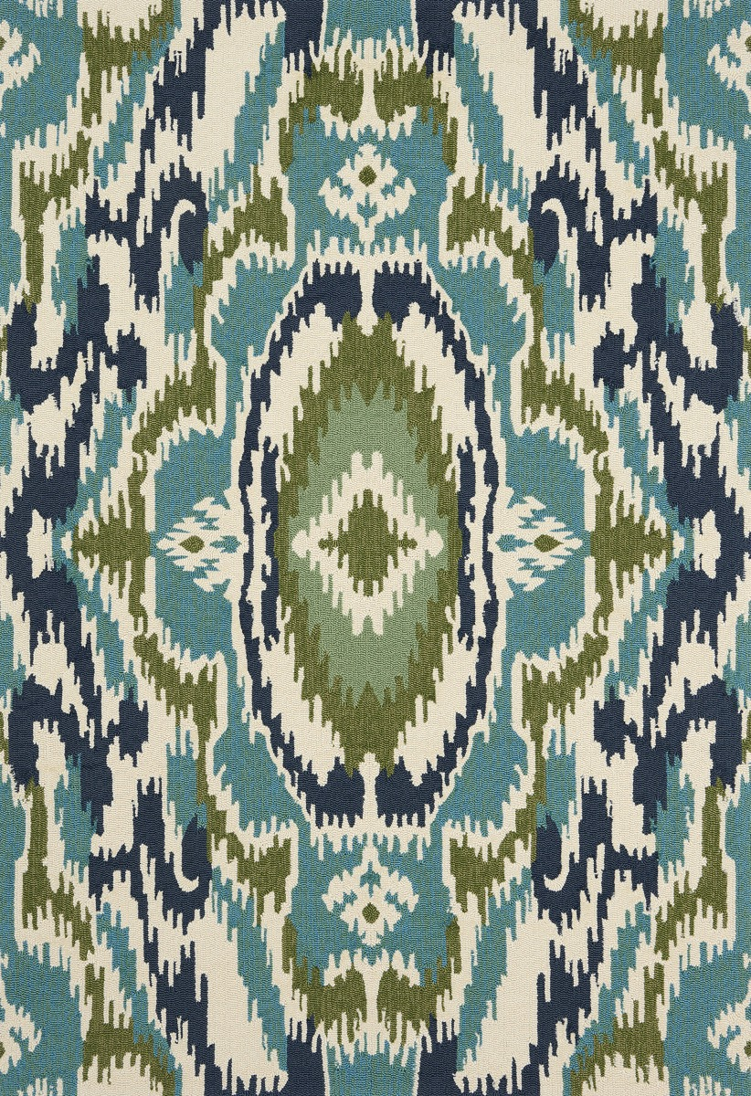 Ixora emera/palm/chartr outdoor tapijt | Maat: 140 × 200 cm