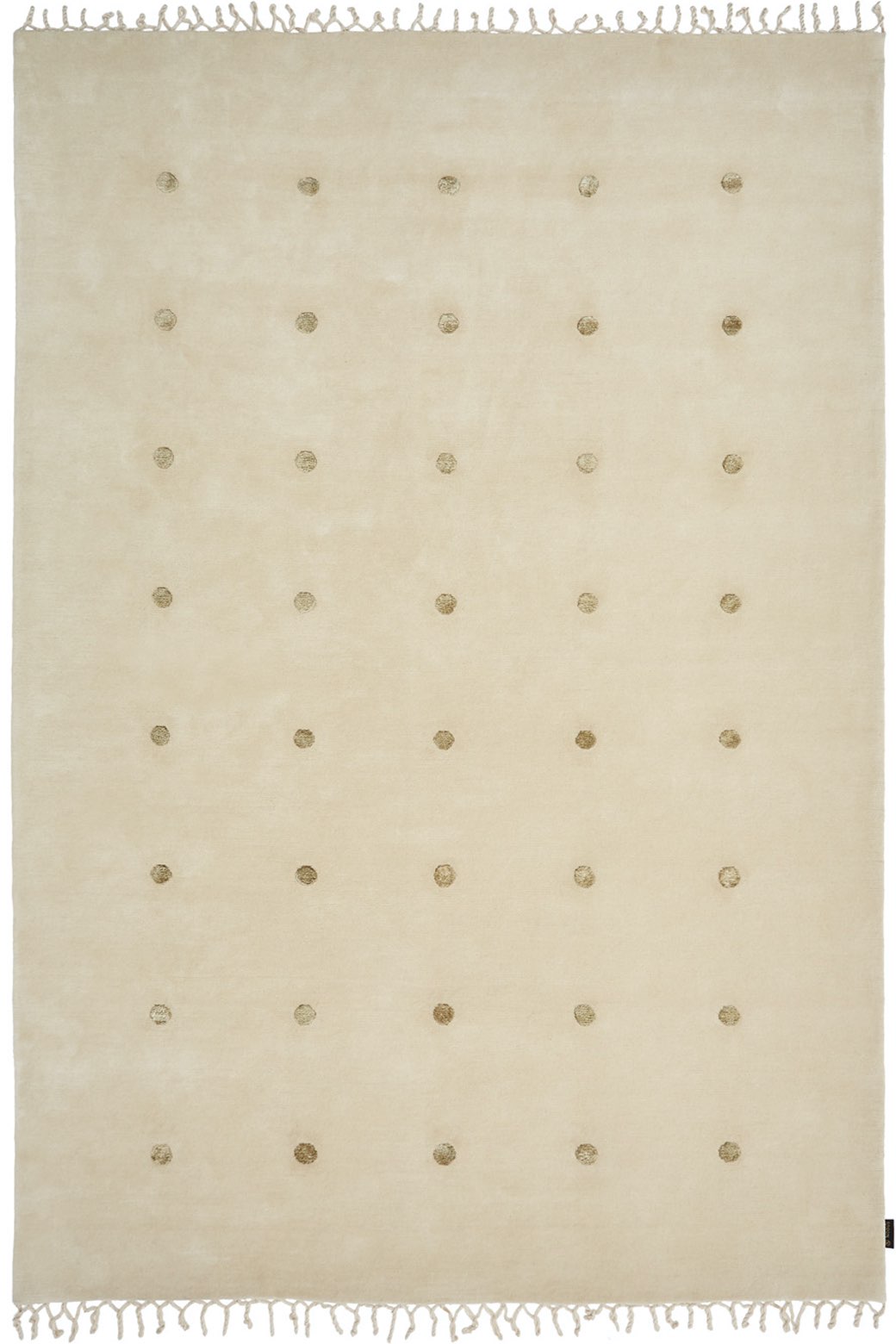 Punti beige handgeweven tapijt