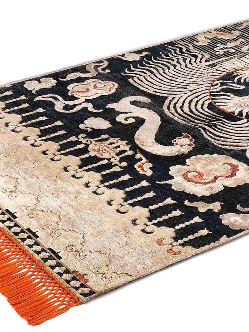 Dragon handgeknoopt tapijt | Maat: 160 × 365 cm