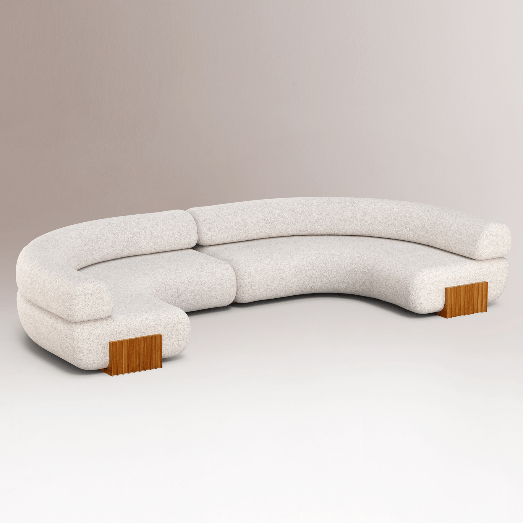 Carmel houten modulaire bank