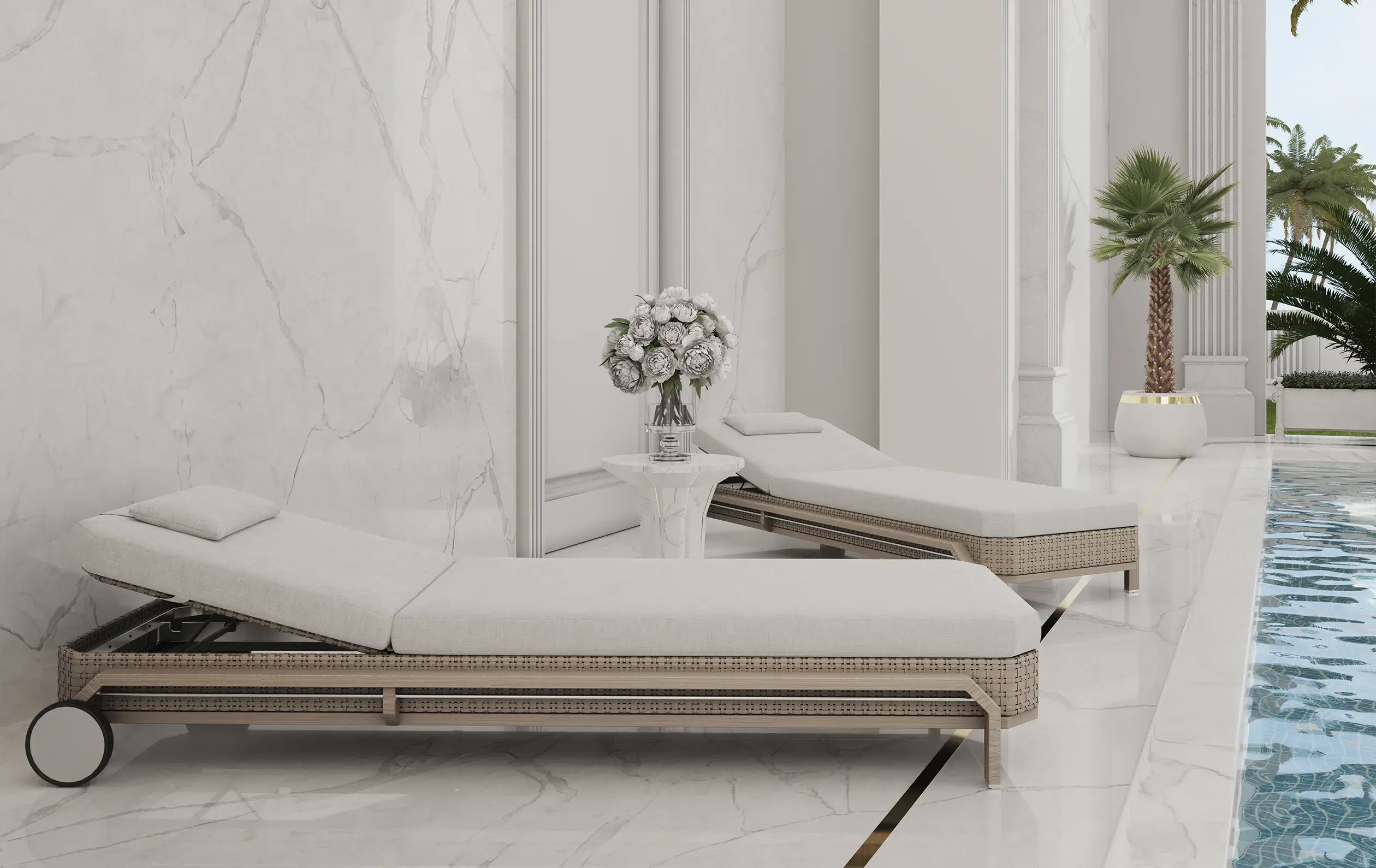 Heritage houten tuinligstoel - 5