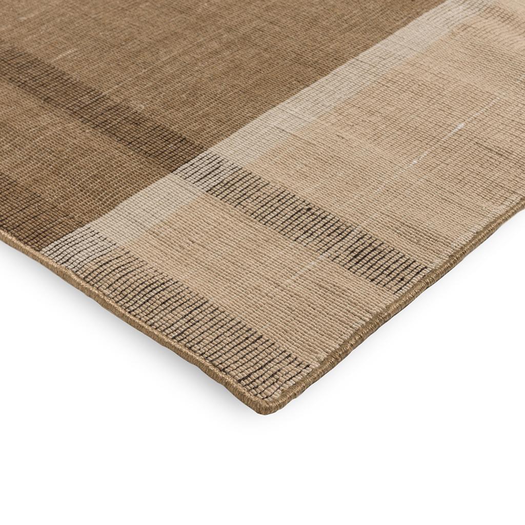 Zona cashew blok streep outdoor tapijt | Maat: 140 × 200 cm