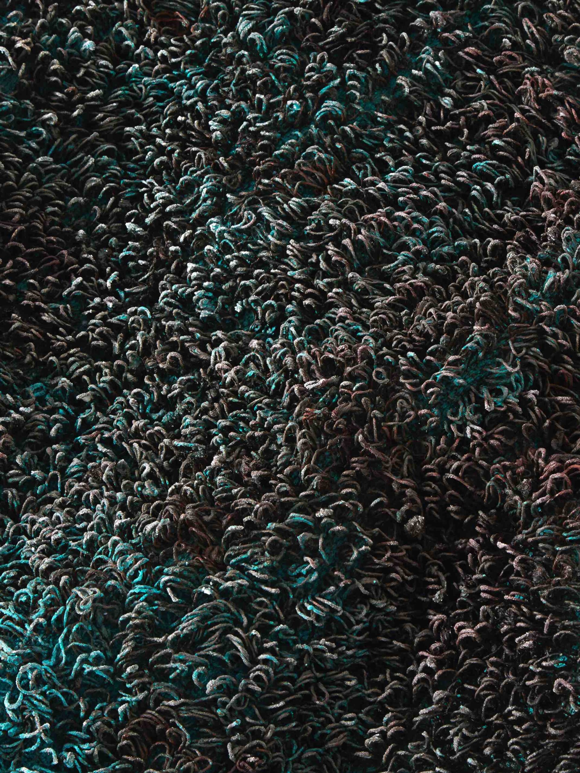 Metaal staal handgeweven tapijt