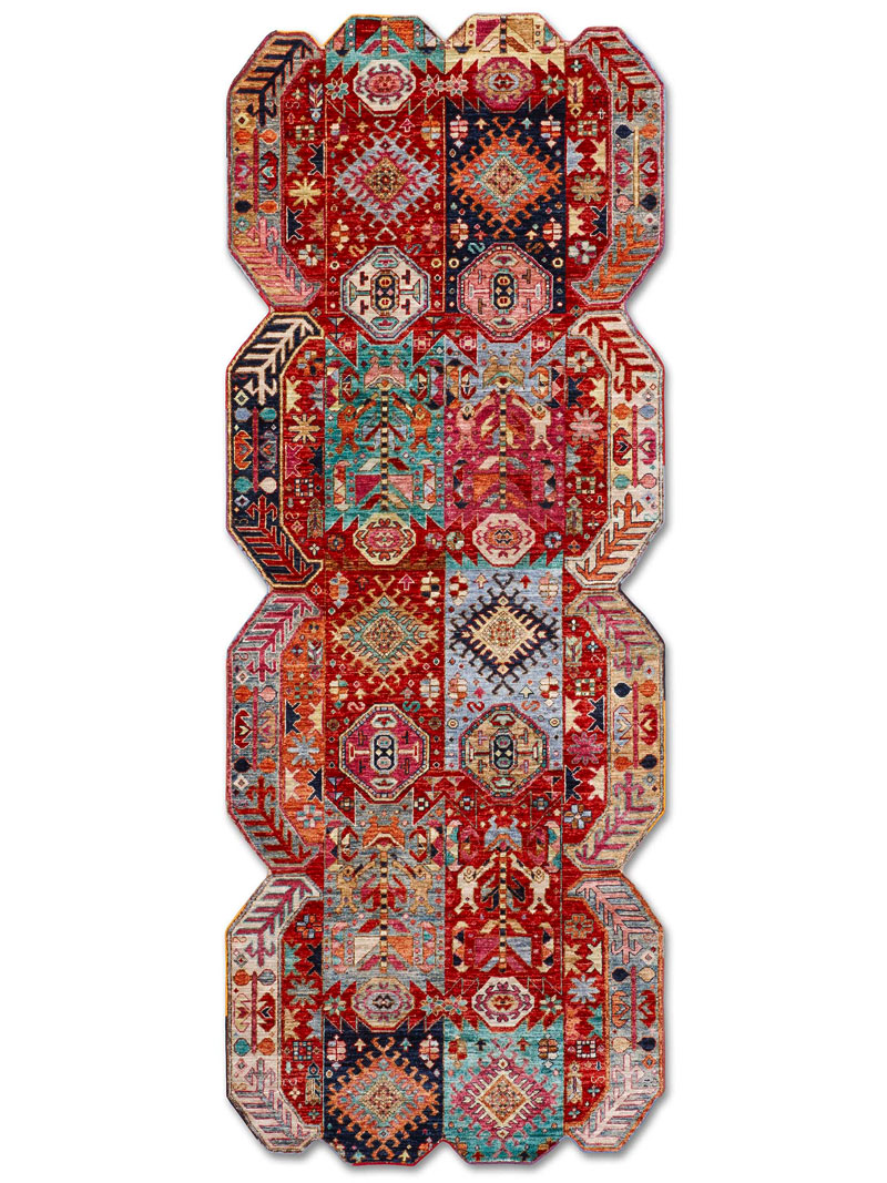 Multishape handgemaakte luxe vloerkleed