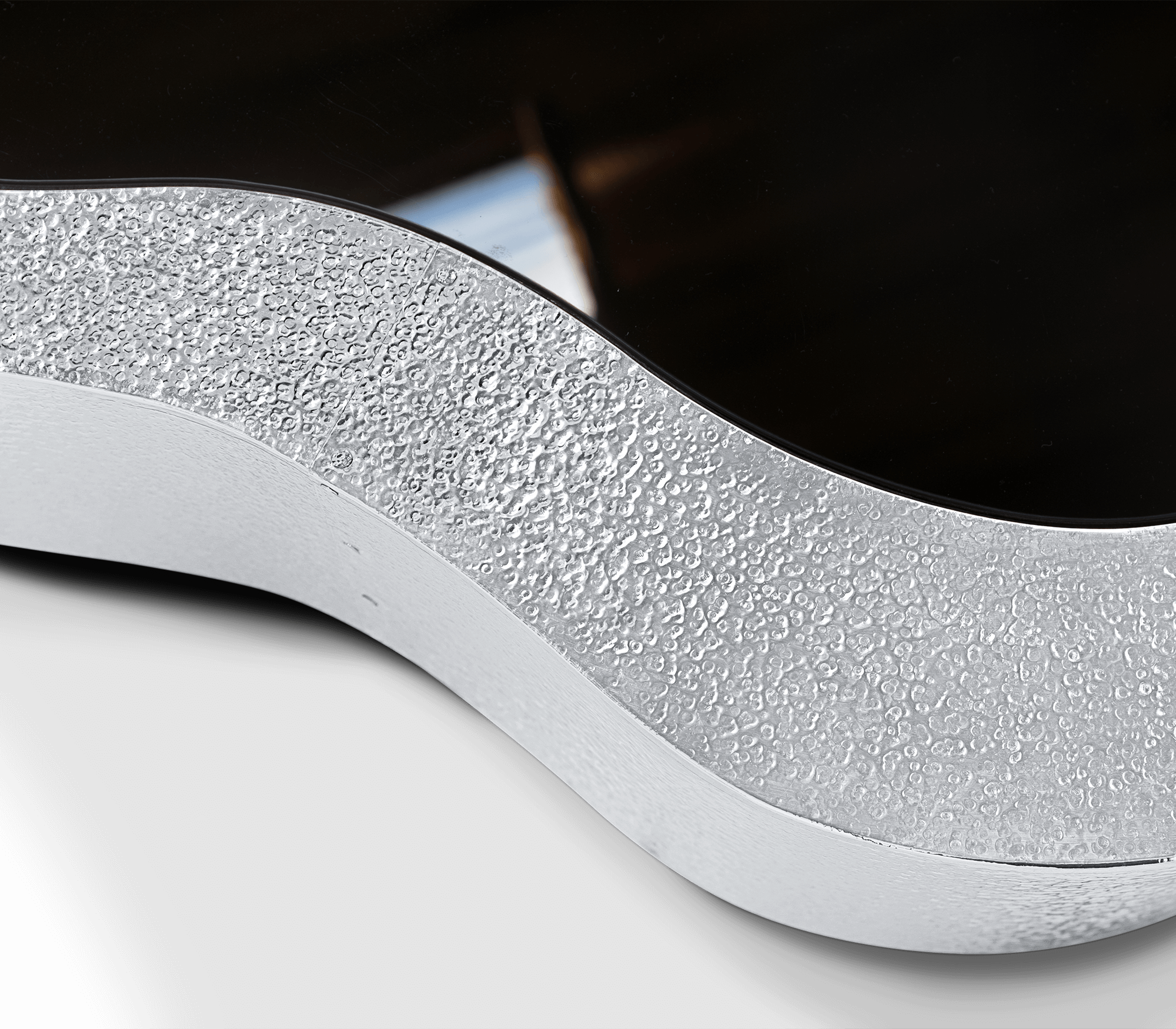 Crest gehamerd roestvrijstaal salontafelset