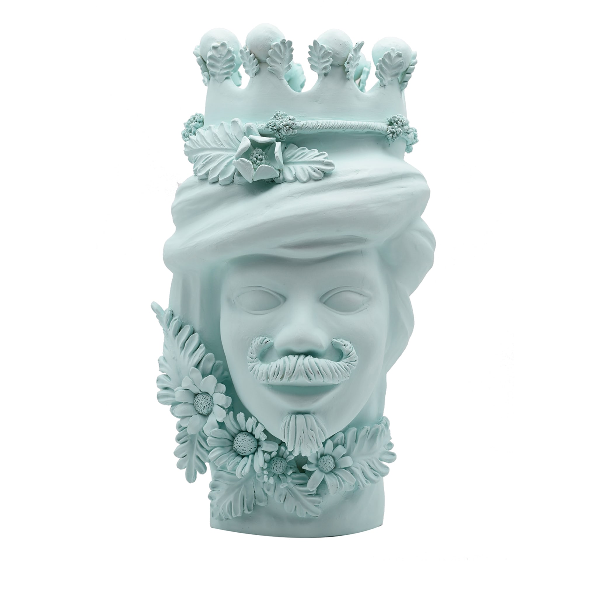 Moor's Head hemelblauwe sculptuur