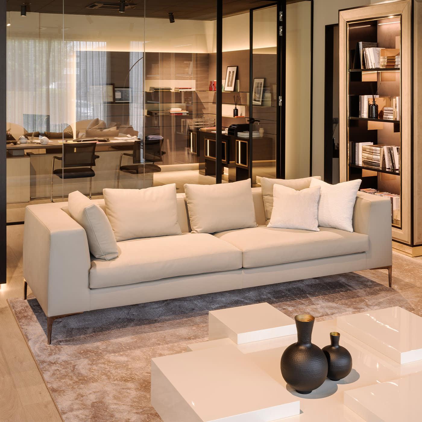 Meredith handgemaakte Italiaanse bank | Afmetingen: B 190 cm | Bekleding: Stof