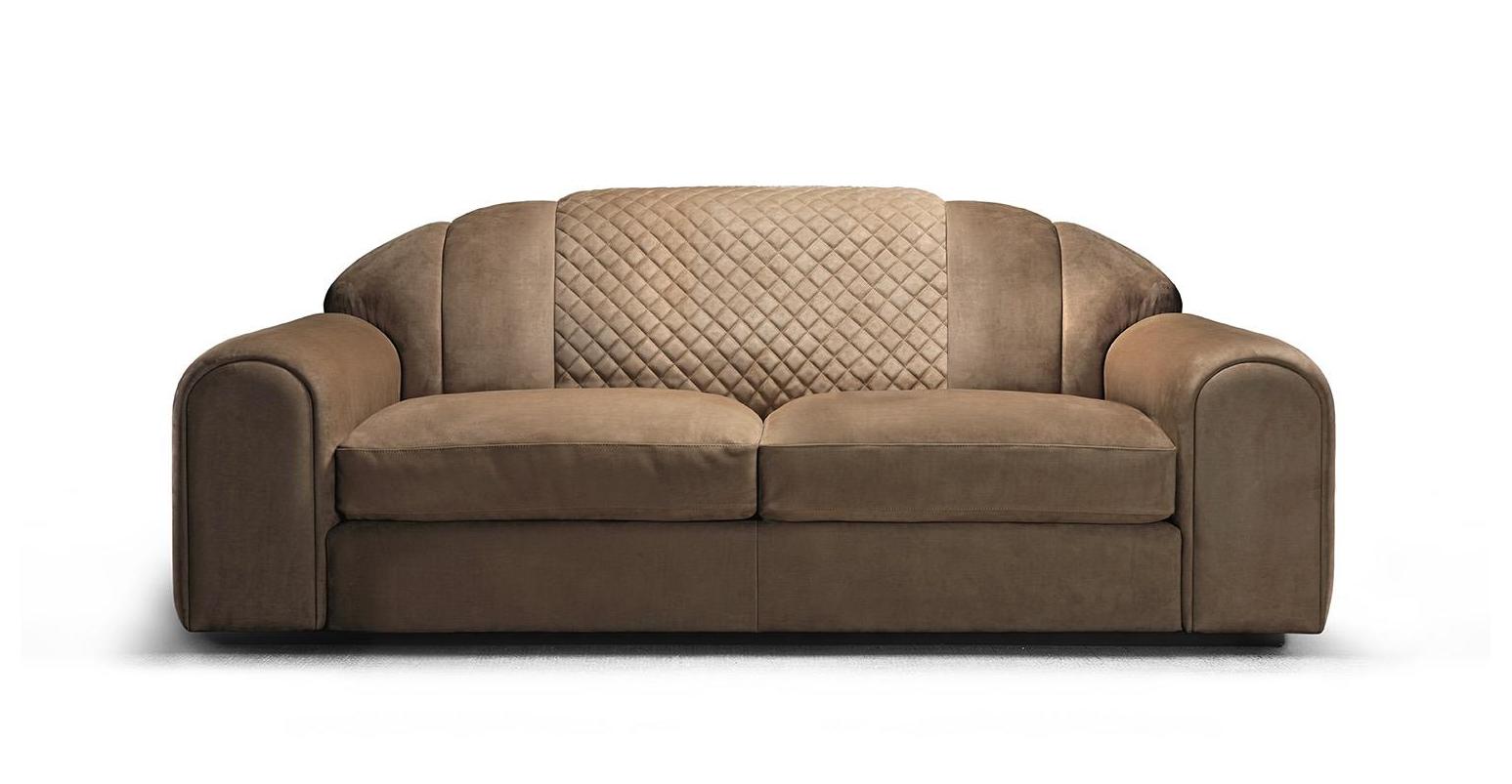Comfort bank met geometrische stiksels