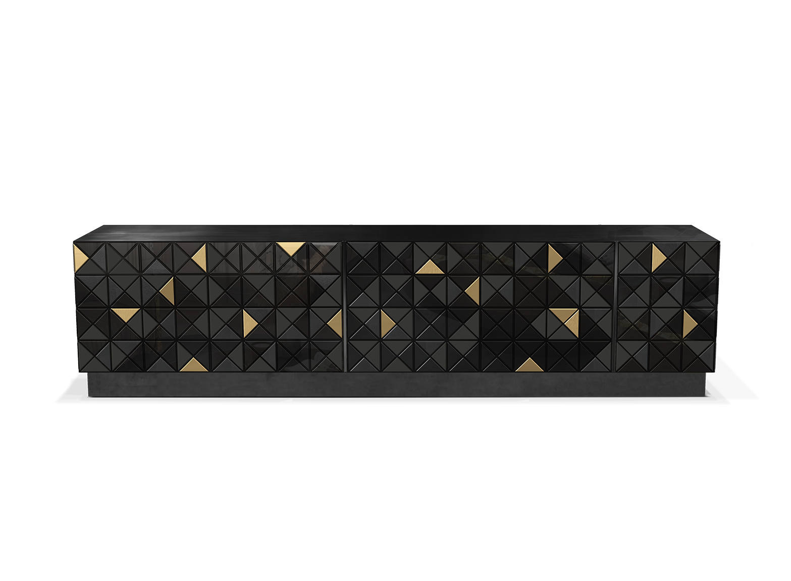 Mosaic zwarte tv-kast