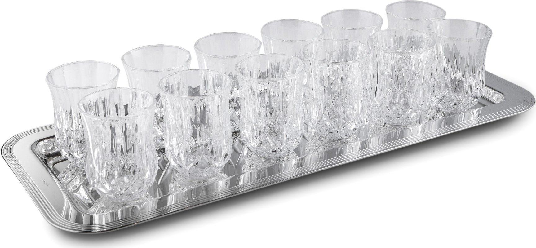 Glazenset van 12 met Dienblad