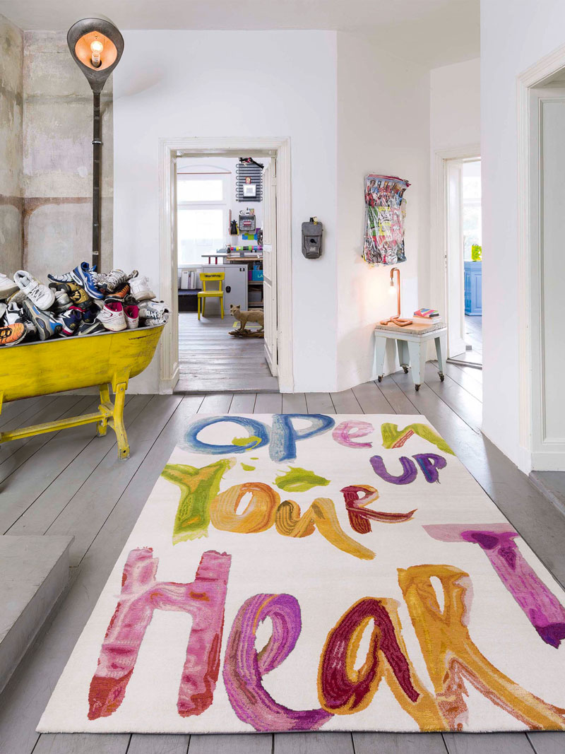 Open Up Your Heart luxe handgeknoopt vloerkleed