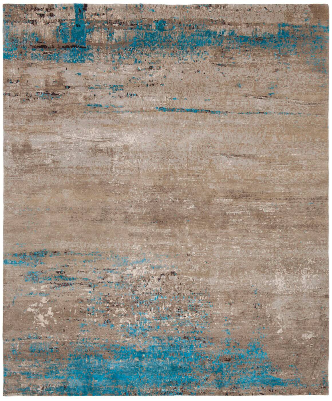 Artwork 19 veelkleurig blauw vloerkleed