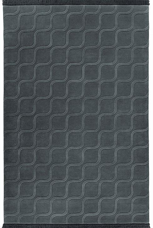 Nachtblauw handgetuft vloerkleed