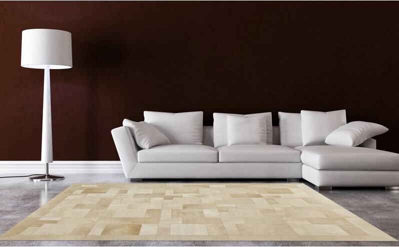 Puzzle col.4 koeienhuid tapijt | Maat: 220 × 220 cm
