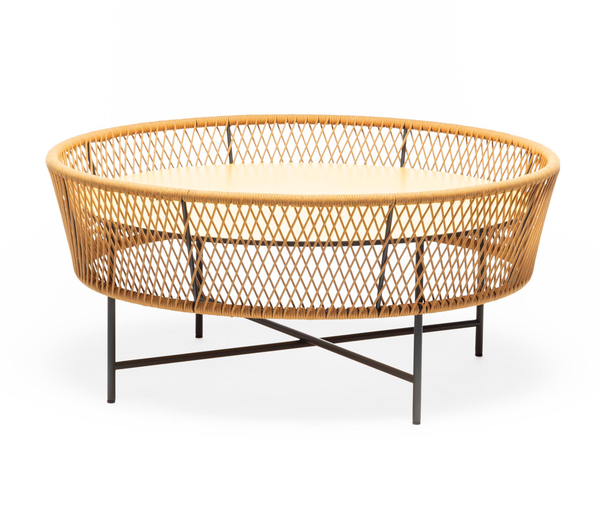 Tamburo LG Ronde Gele Buiten Salontafel