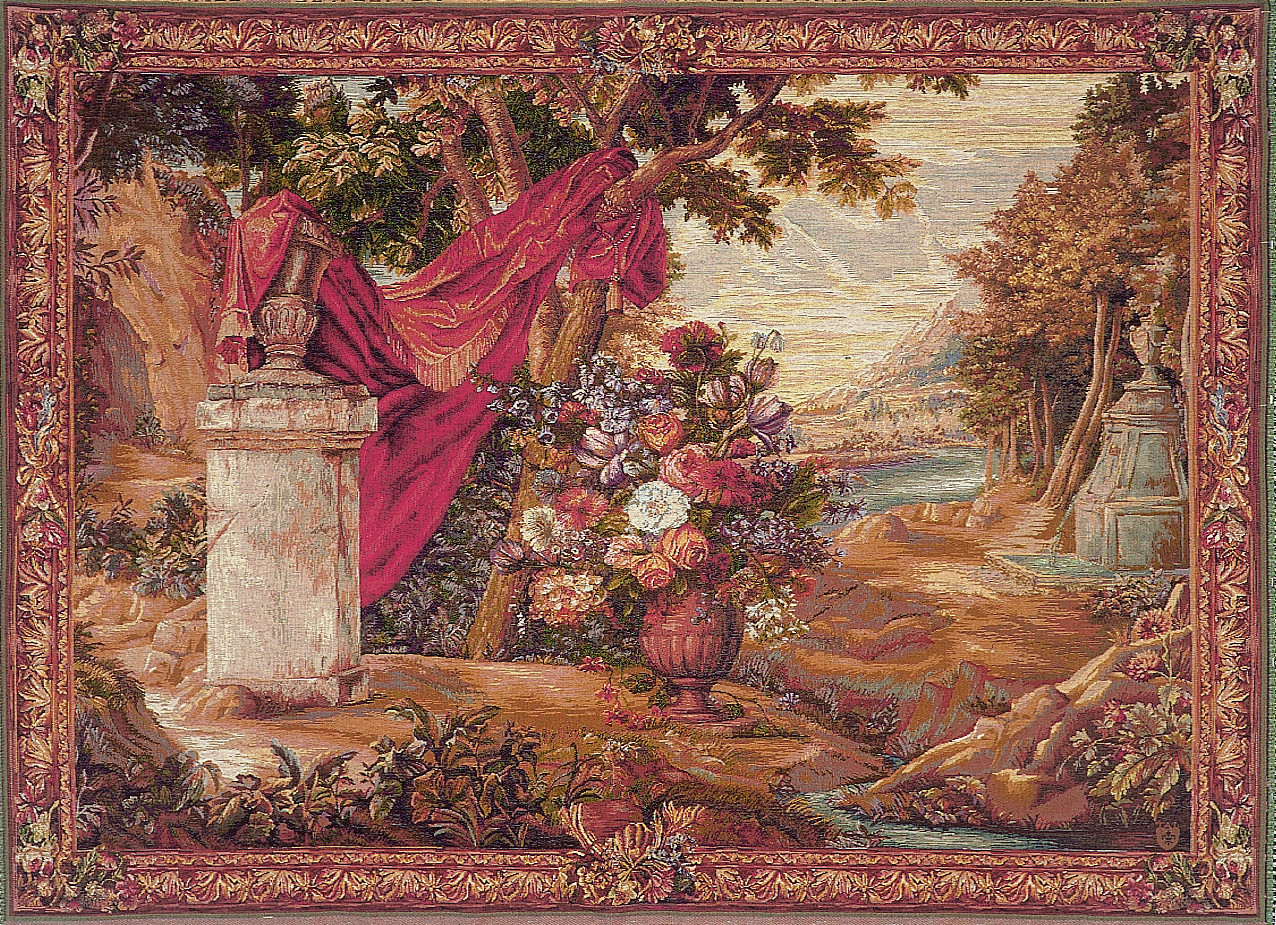 Bouquet with Drapery wandtapijt | Maat: 110 × 150 cm Bouquet with Drapery wandtapijt | Maat: 110 × 150 cm