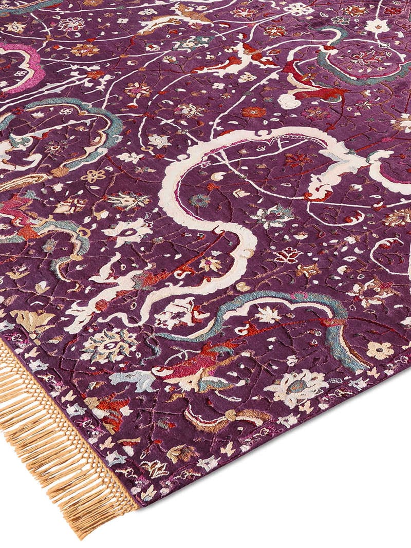 Tabriz Purple luxe tapijt | Maat: 300 × 400 cm