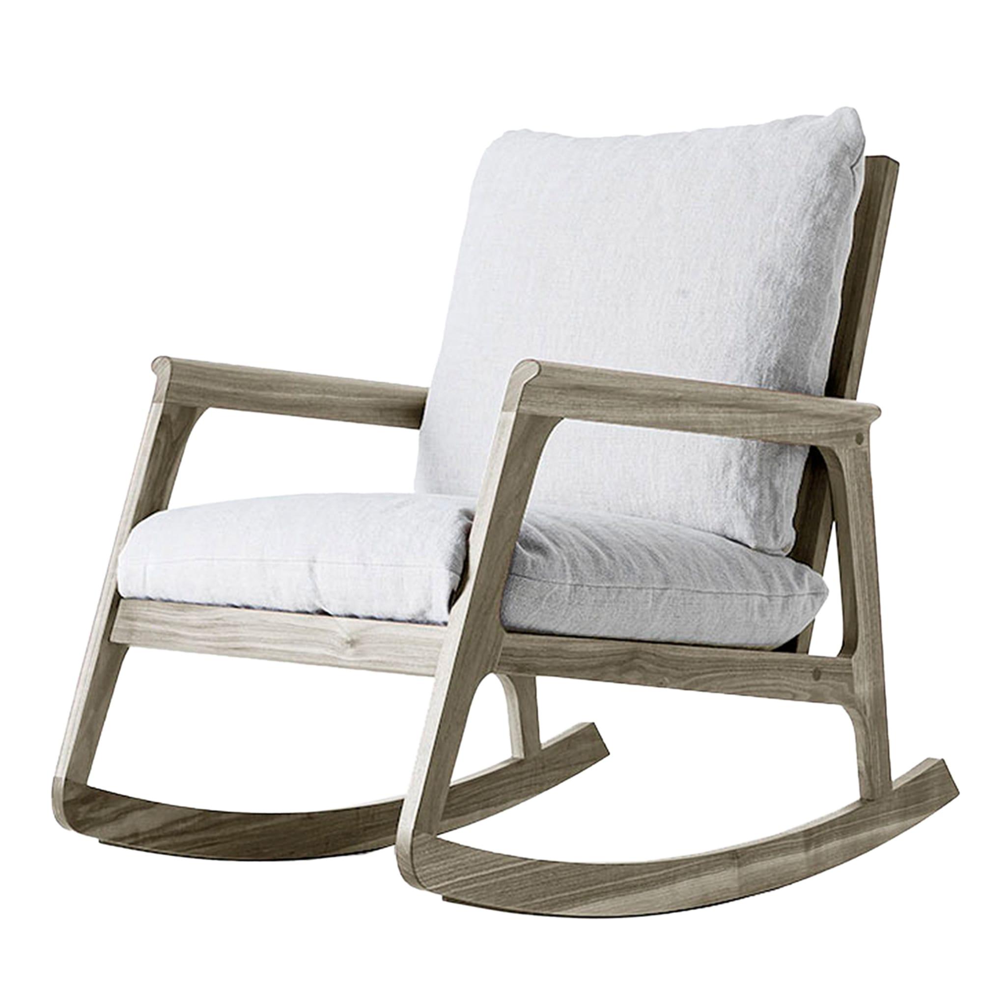 Momento grijze schommelstoel | Bekleding: Linen UNICO NF184 04