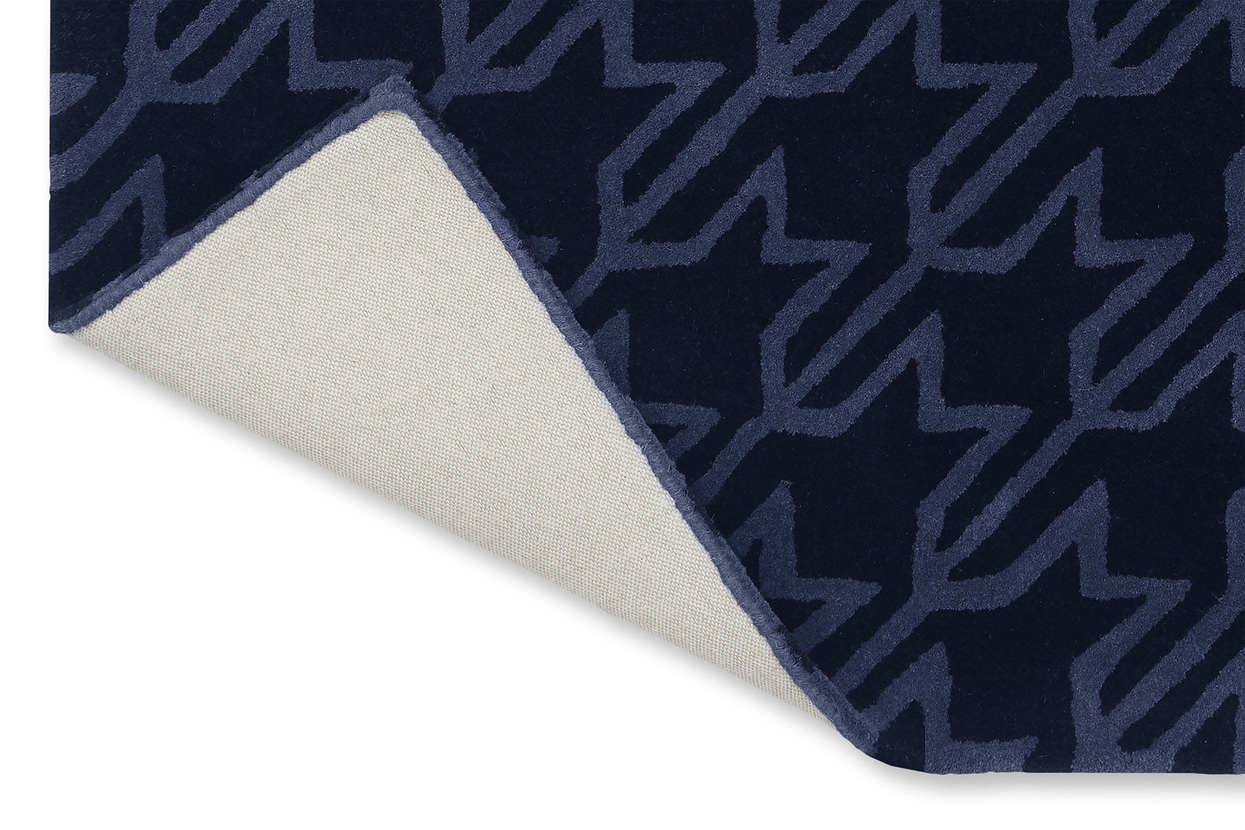 Houndstooth donkerblauw tapijt | Maat: 200 × 280 cm