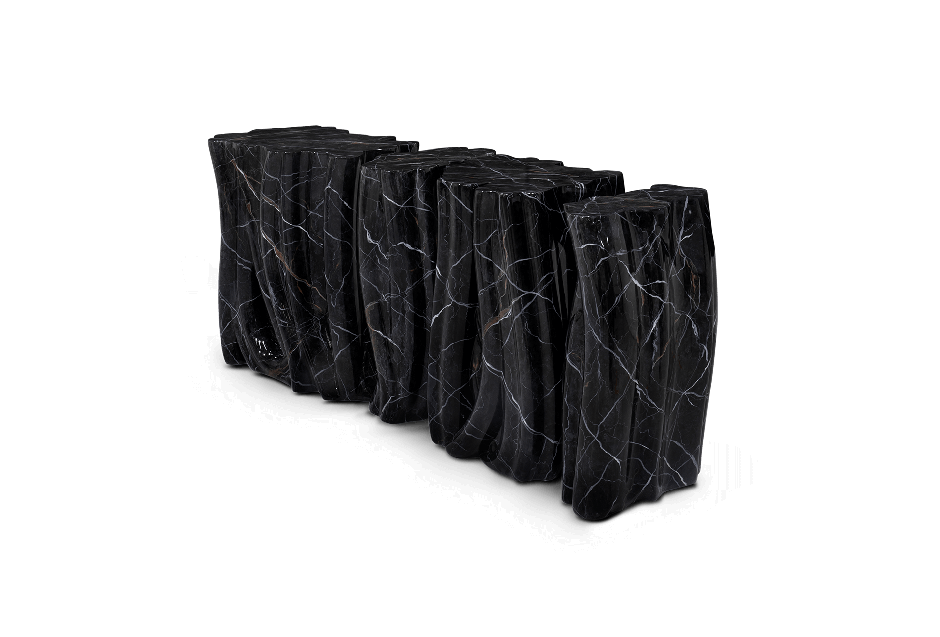 Monochrome faux-marmer premium dressoir