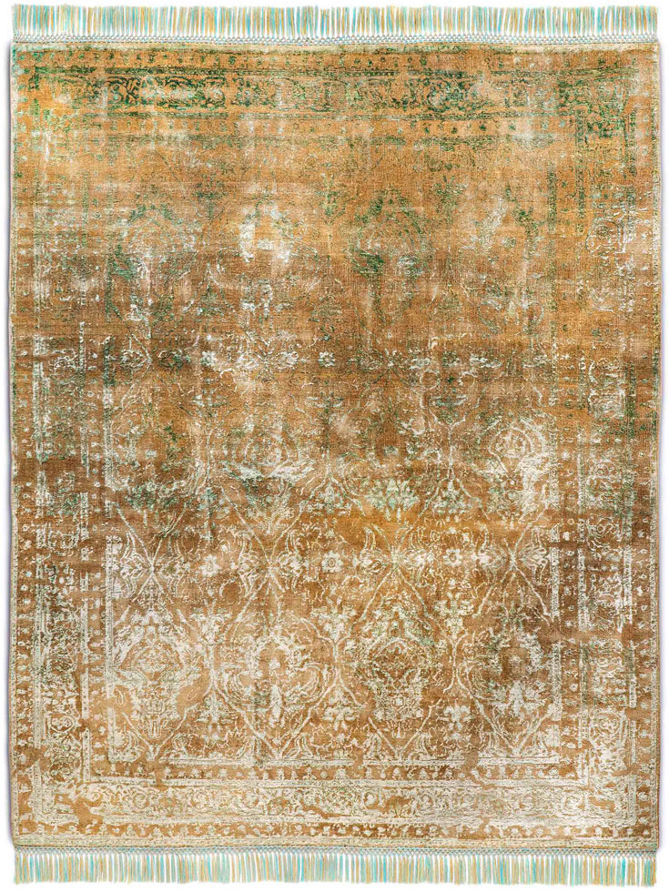 Rajasthan Zero Pile handgemaakte luxe tapijt | Maat: 183 × 274 cm