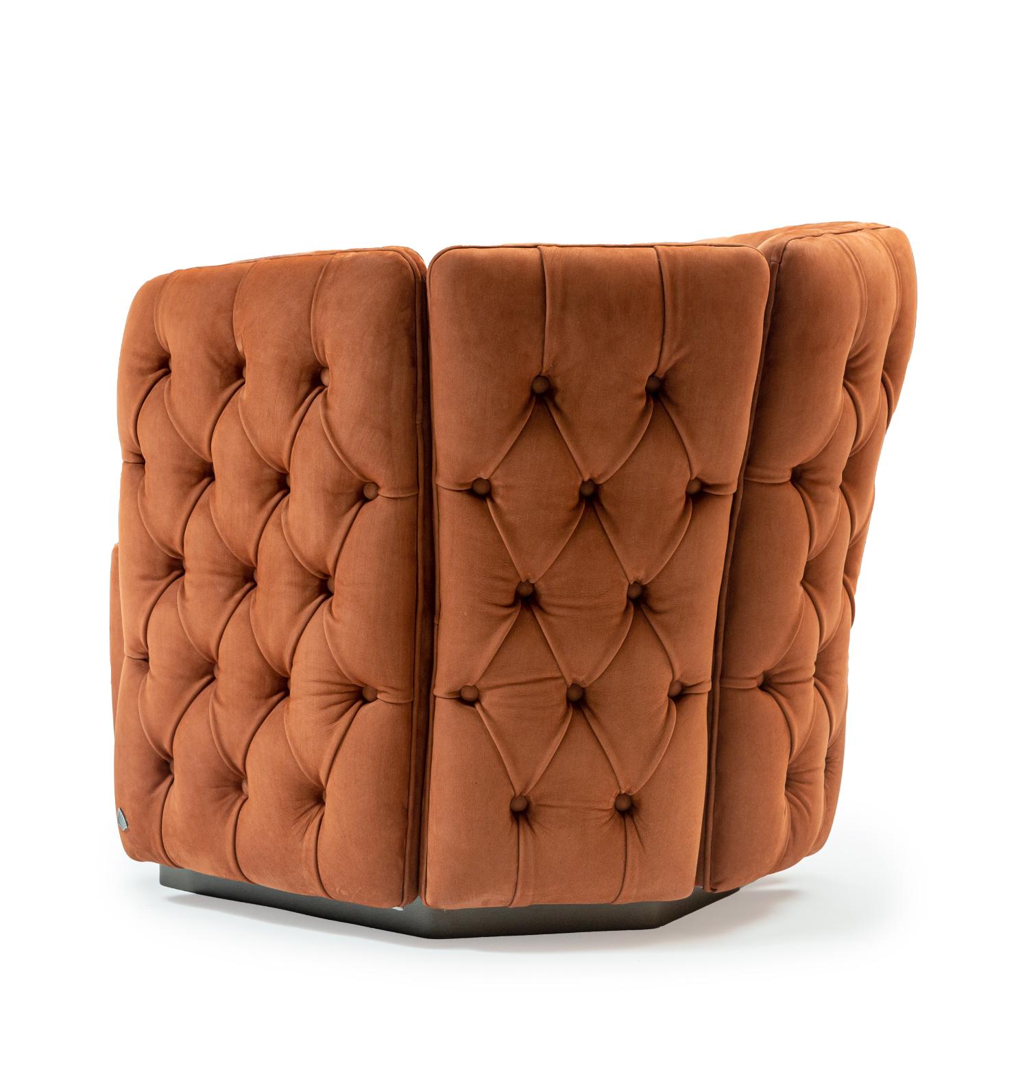 Ford rust fluwelen fauteuil