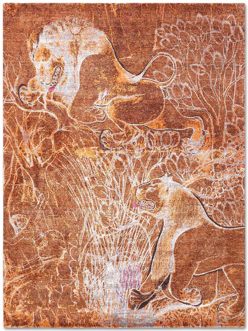 Two Lions handgeweven vloerkleed