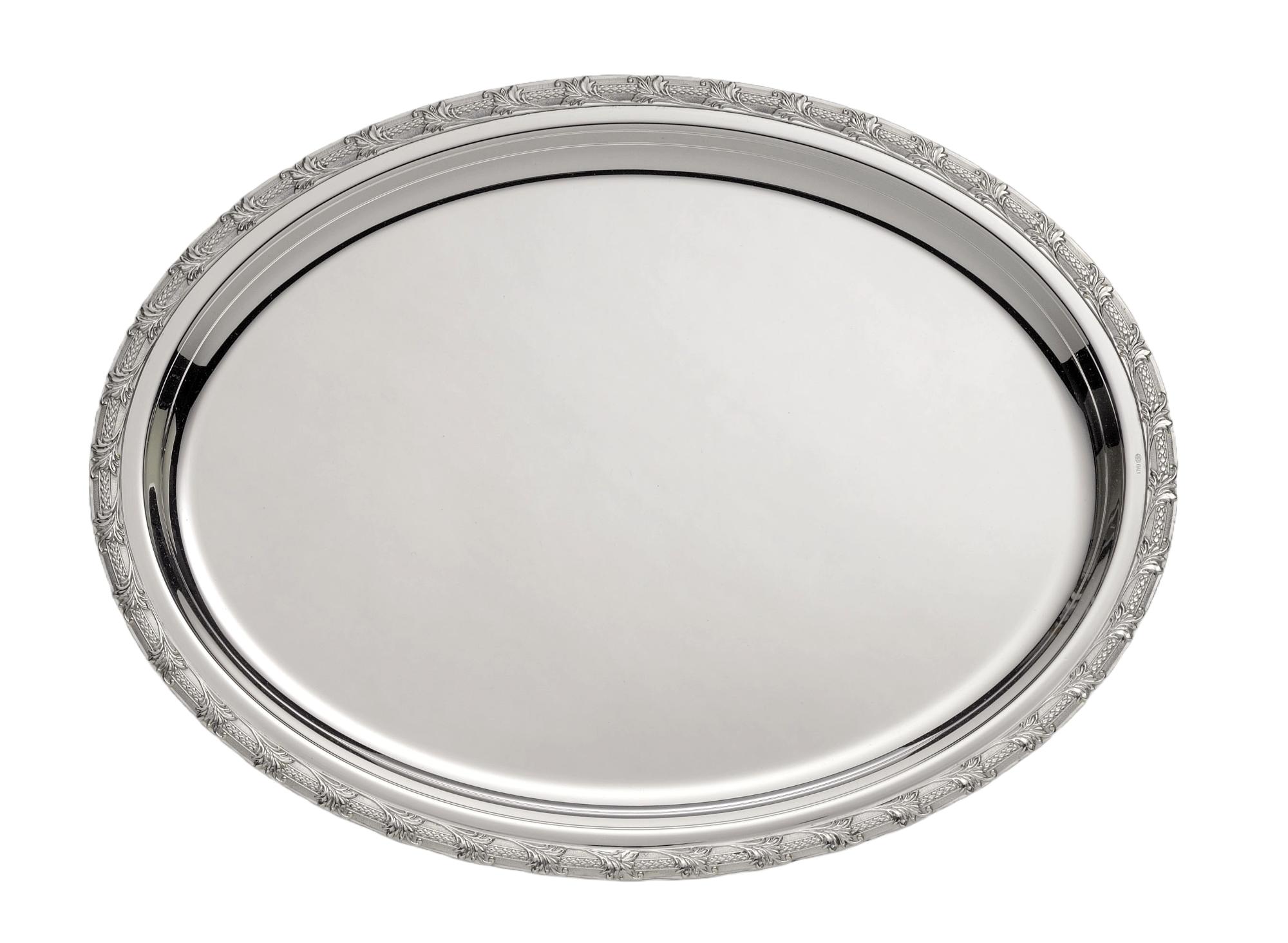 Royal zilveren ovaal dienblad | Afmetingen: 26 × 35 cm