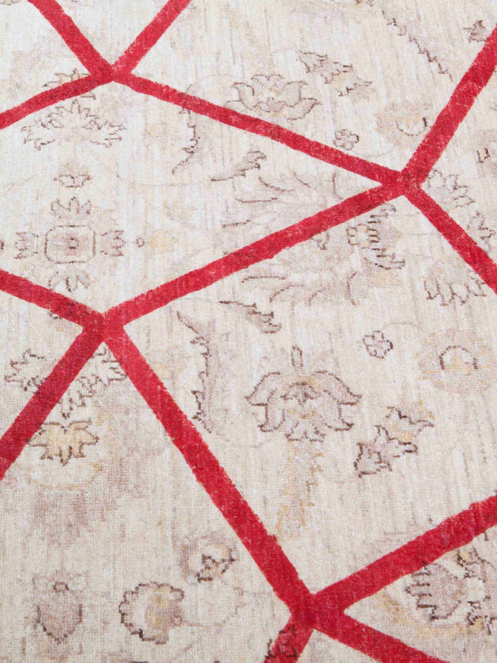 Dubbele laag rood designer tapijt