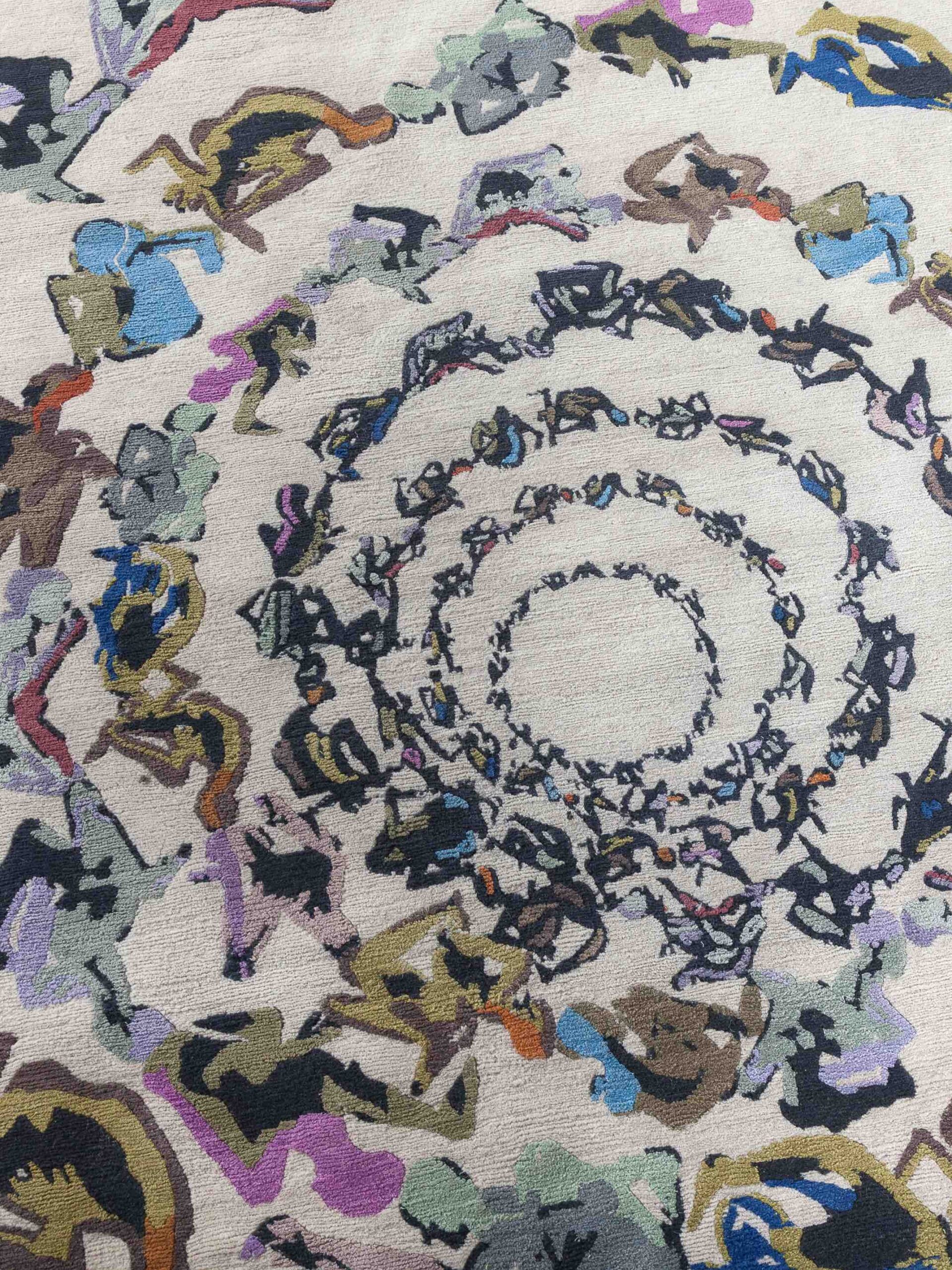 Menselijke cirkel inferno cirkel tapijt