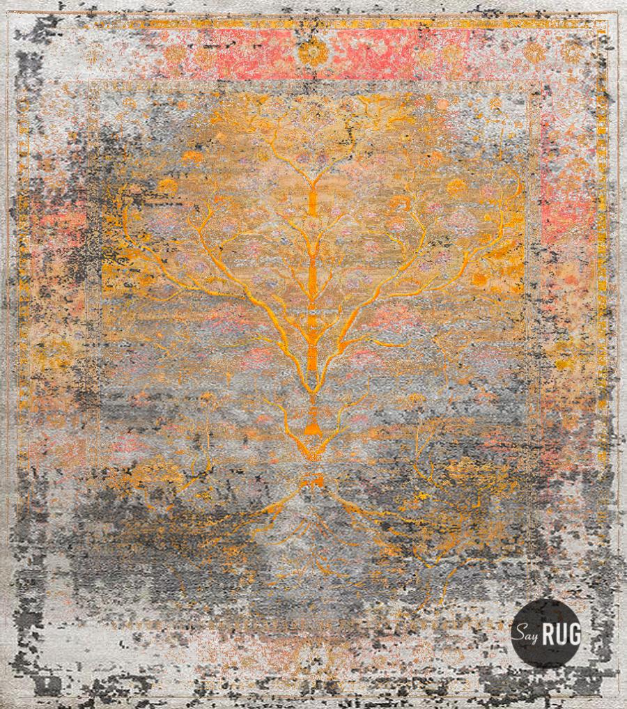 Faded Tree tapijt | Maat: 300 × 400 cm