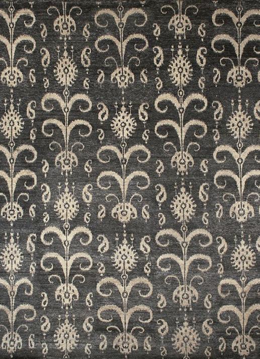 Ikat handgeknoopt wol vloerkleed