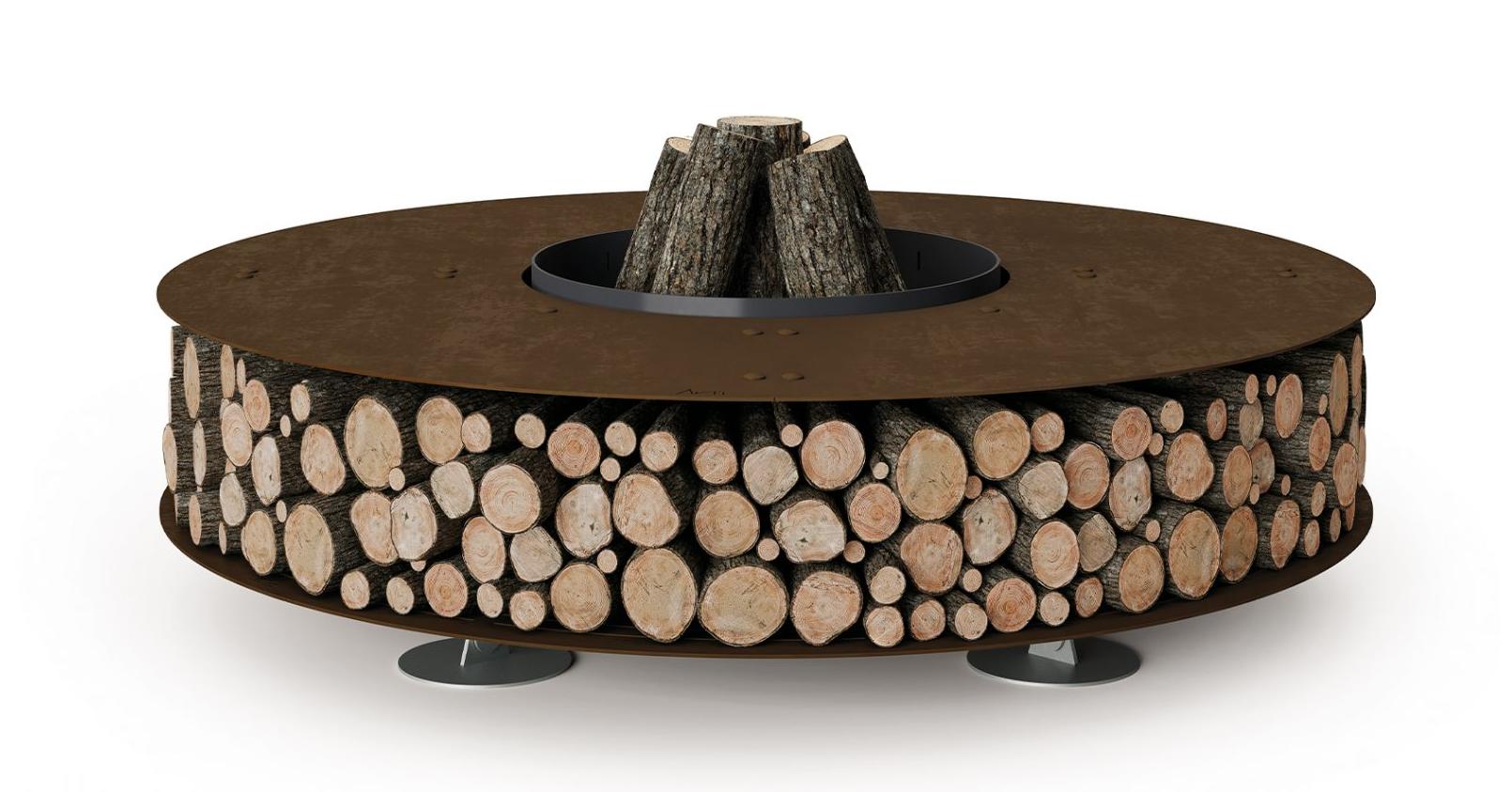 Zero stalen vuurschaal | Afwerking: Corten | Afmetingen: Ø 150 cm