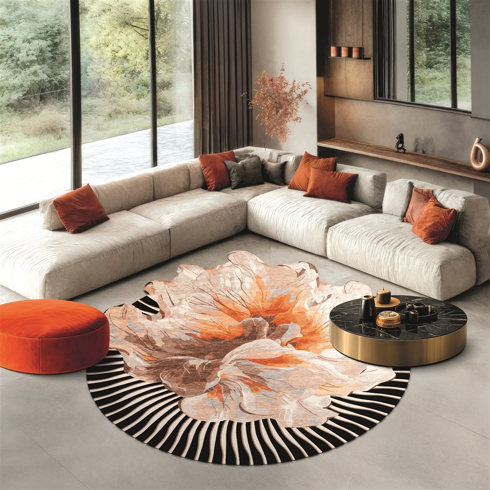 Amber Bloom handgemaakt vloerkleed