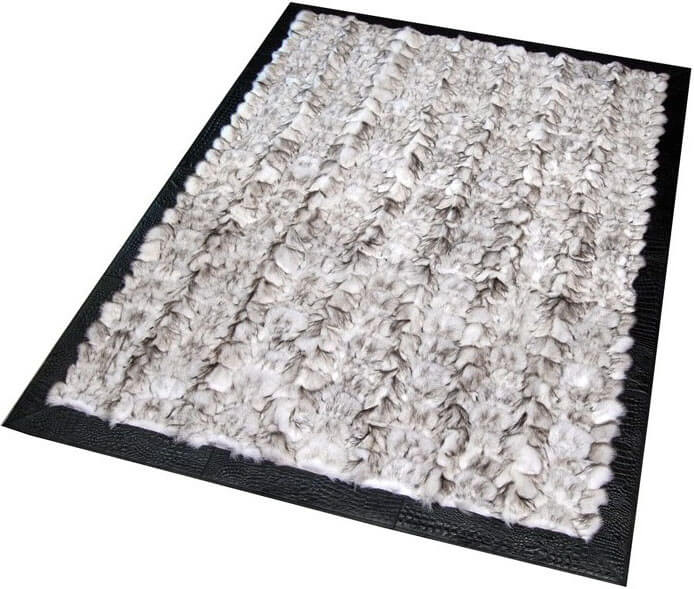 Fur grijs bont tapijt | Maat: 270 × 270 cm