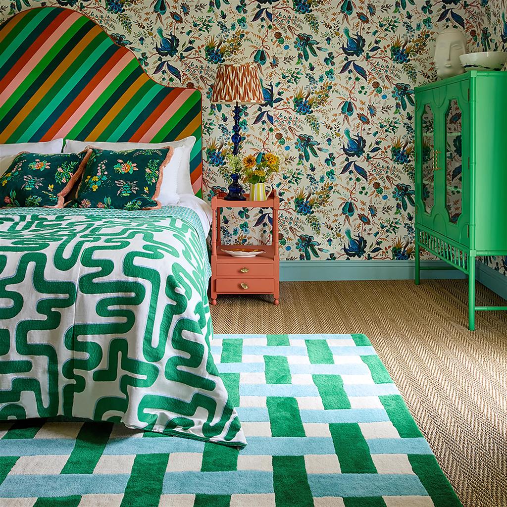 Basket weave em/aquama tapijt | Maat: 200 × 280 cm