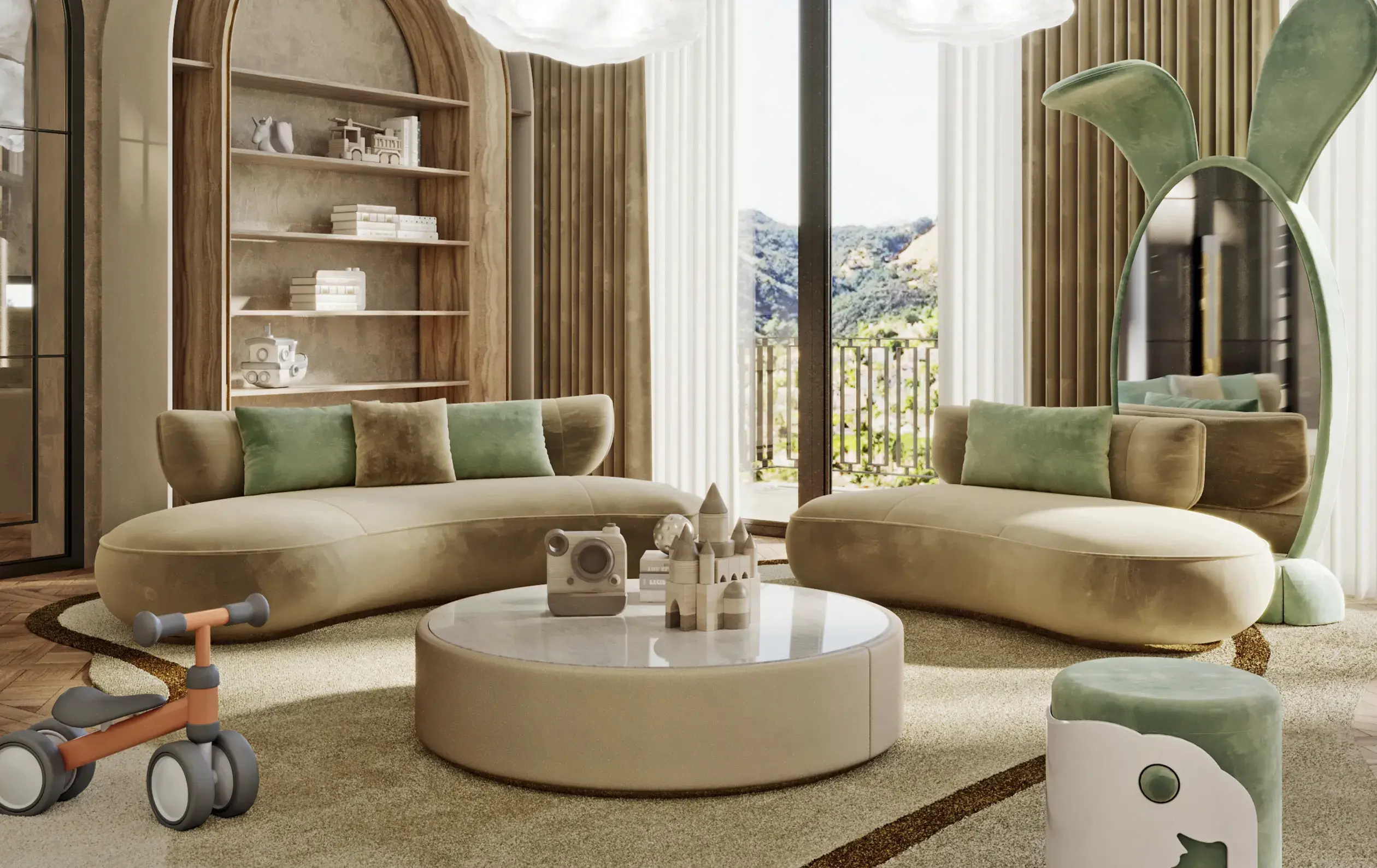 Lattice ronde bank - 4