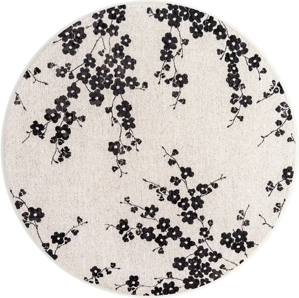 Night Snow rond tapijt | Maat: Ø 240 cm